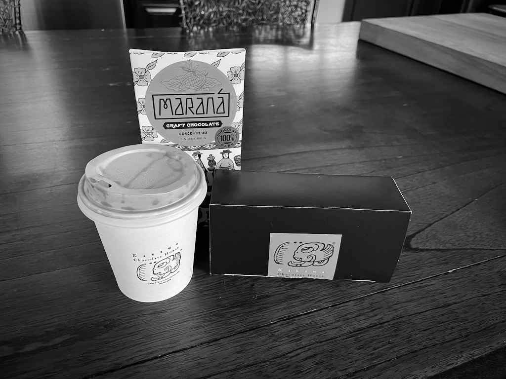 Amazing sipping chocolates and 100%-cocao/zero-sugar bars from Kakawa Chocolate House.
