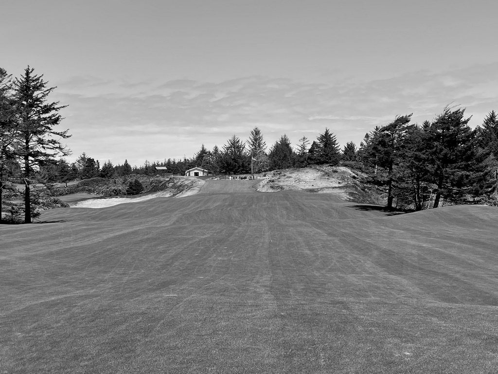 This par 5 was cool because the green sat up in an ancient caldera.
