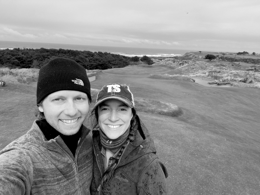 Our round was a fun date. We ate at the pub at Bandon Dunes after, which is where Shelby got the pot pie in the picture above. We got a little wet, but that's part of the true Scottish golfing experience. If Skutull was allowed on the course (like many courses in the UK allow), this would have been a perfect family golfing day.