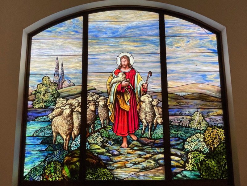 I haven't been to many churches in my life, so maybe they all have beautiful stained glass, but I'll always remember the way the light shone through this mural at the church where Gran's Celebration of Life was held.