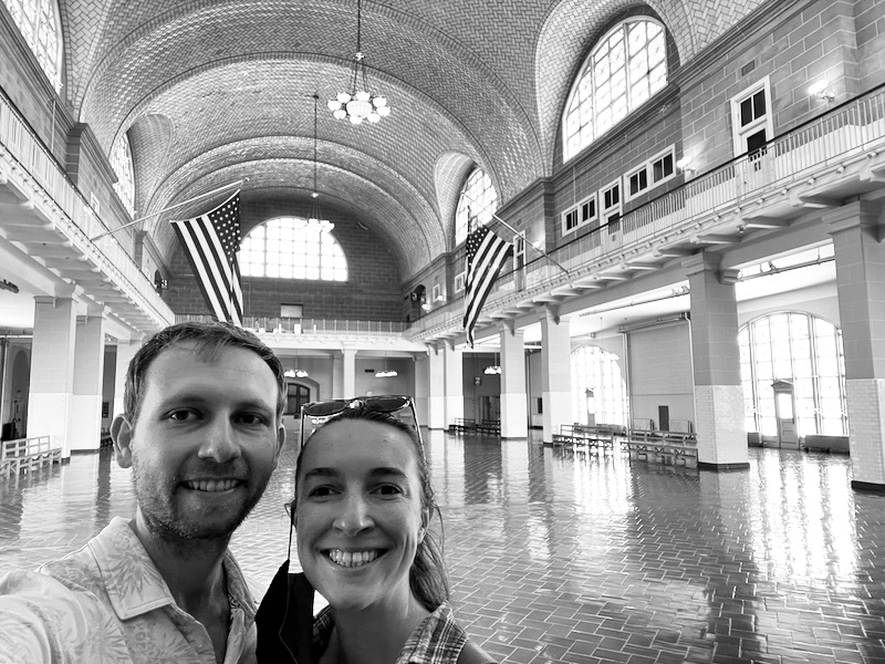 Ellis Island immigration hall. My ancestors arrived on the island twice and were sent back to Europe.