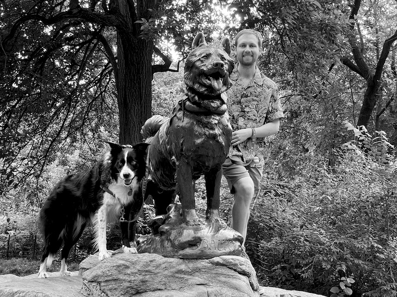 The Balto statue in Central Park.