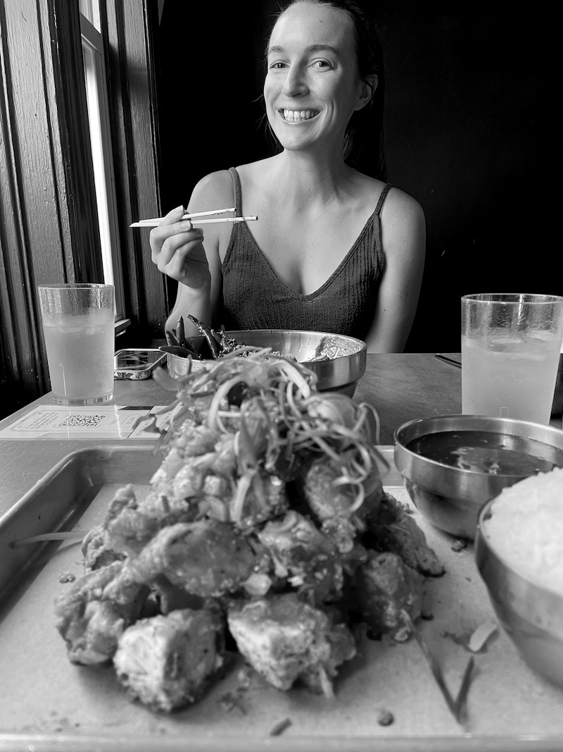 Some of the best orange chicken and potstickers I've ever had.